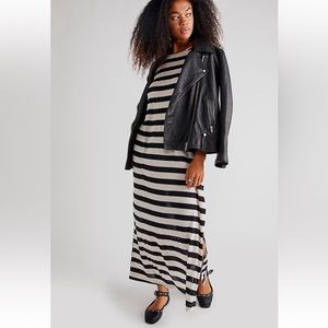Free People Ella striped maxi dress sz L